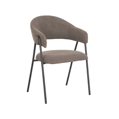 Eetkamerstoel Lowen Bruin Bouclé