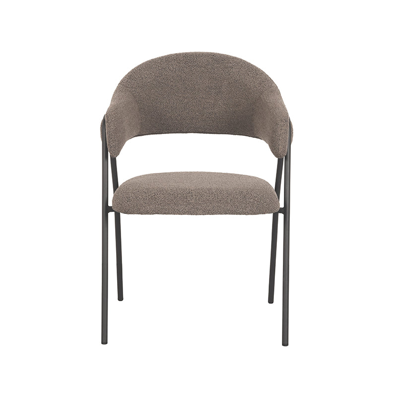 Eetkamerstoel Lowen Bruin Bouclé