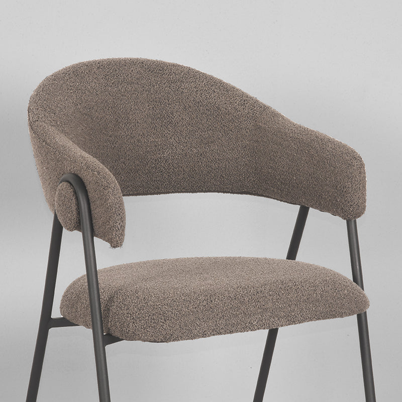 Eetkamerstoel Lowen Bruin Bouclé