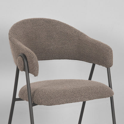 Eetkamerstoel Lowen Bruin Bouclé