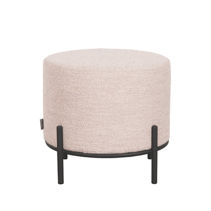 Poef Troy | 48 cm | Naturel Bouclé — Vooraanzicht - witfoto