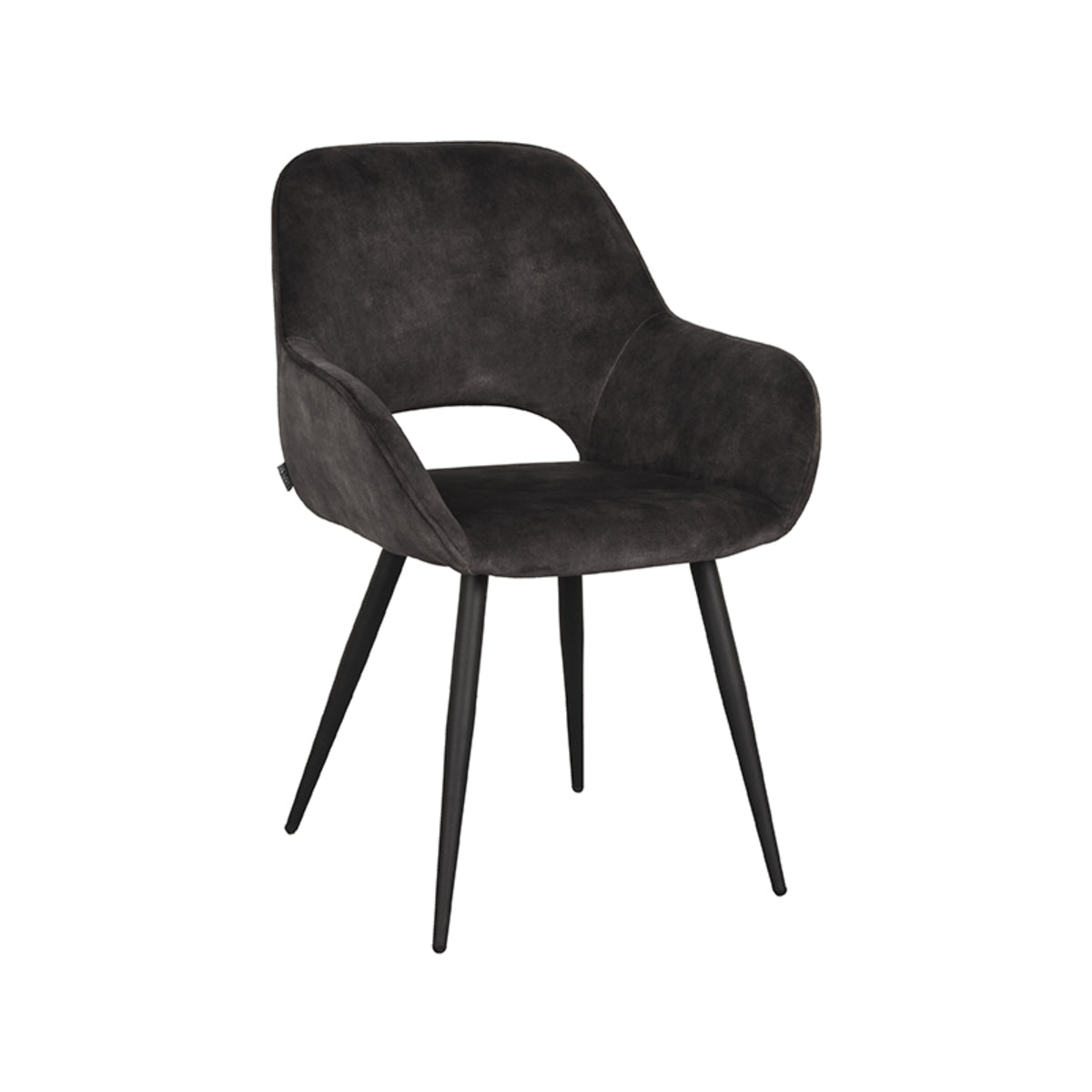 Eetkamerstoel Fer | Antraciet Velours