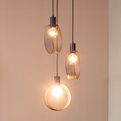 Hanglamp Ronda 3-lichts zwart metaal