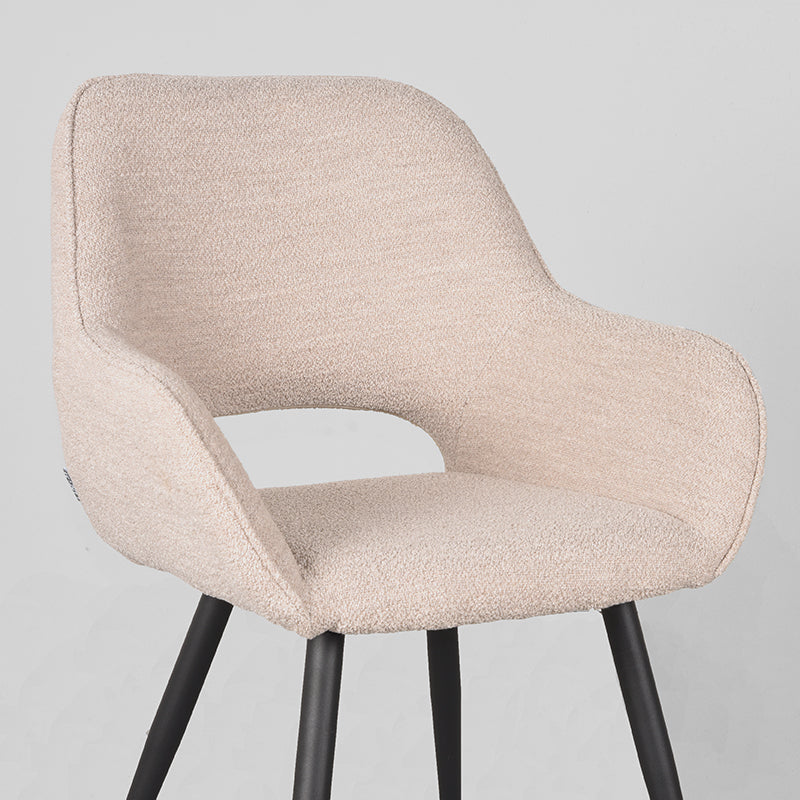 Eetkamerstoel Fer | Naturel Bouclé — Vooraanzicht - sfeer