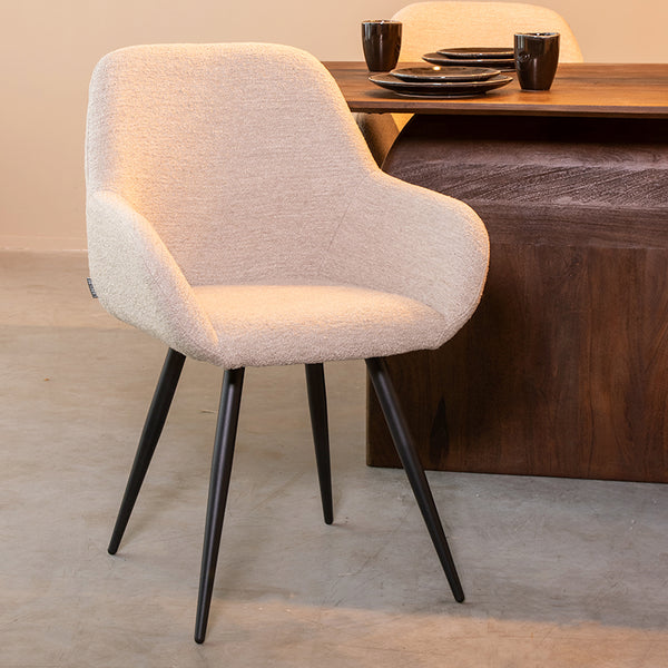 Eetkamerstoel Fender | Naturel Bouclé