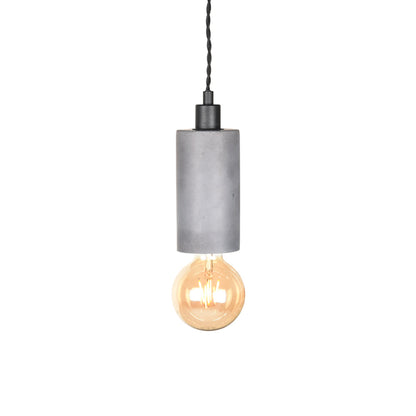 Hanglamp Fresco 1 lichts grijs beton, vooraanzicht op witte achtergrond