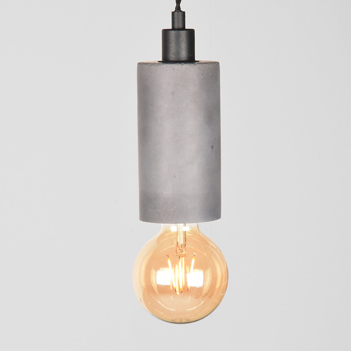 Hanglamp Fresco 1 lichts grijs beton, detail van het materiaal