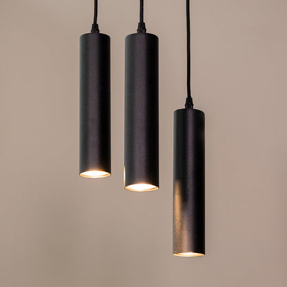 Hanglamp Ferroli | 3-lichts | Zwart Metaal — Vooraanzicht - sfeer