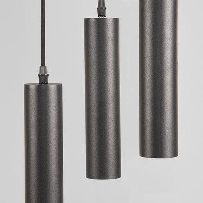 Hanglamp Ferroli | 3-lichts | Zwart Metaal — Zijaanzicht - sfeer