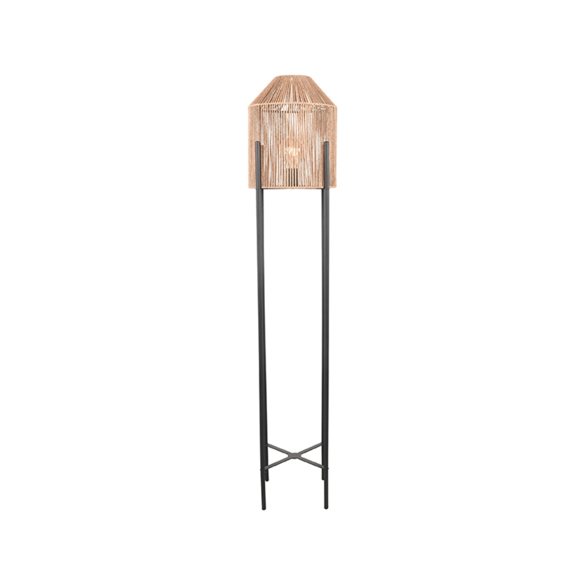 Vloerlamp Ibiza | Naturel Jute — Vooraanzicht - witfoto