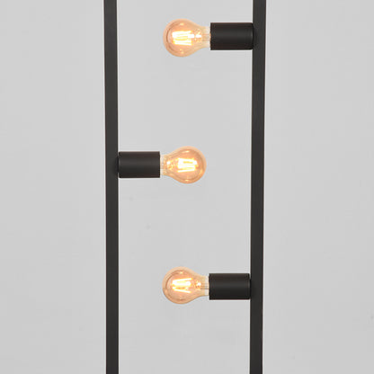 Vloerlamp Quadrato zwart metaal, detail van het materiaal