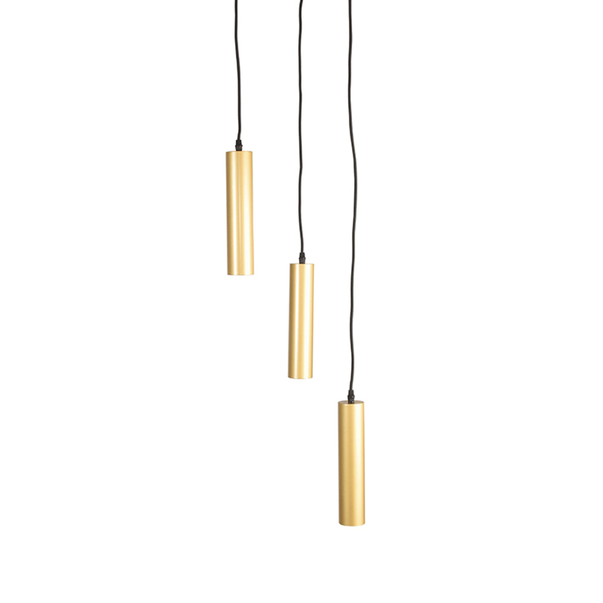 Hanglamp Ferroli | 3 Licht | Goud Metaal — Vooraanzicht - witfoto