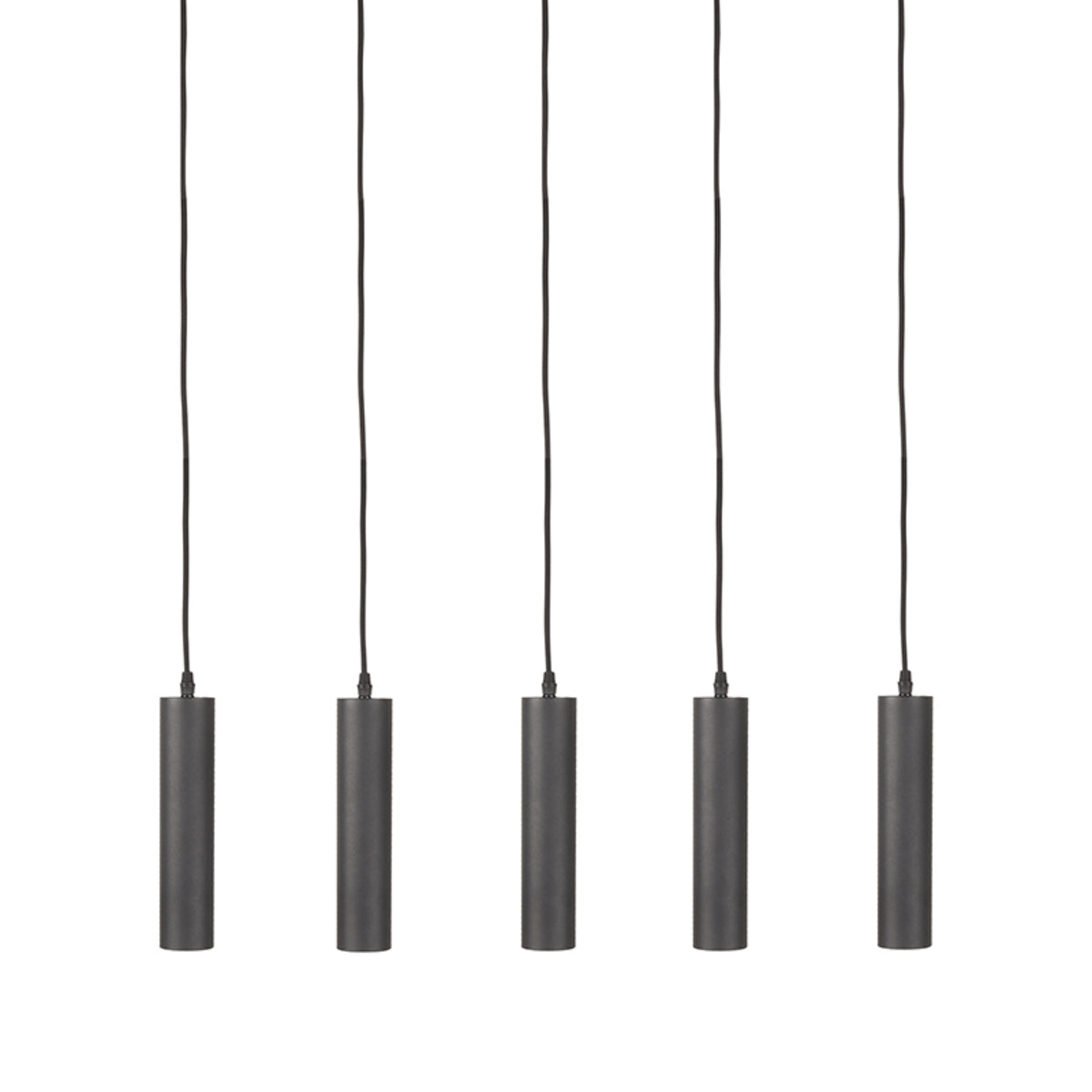 Hanglamp Ferroli 5-lichts zwart metaal