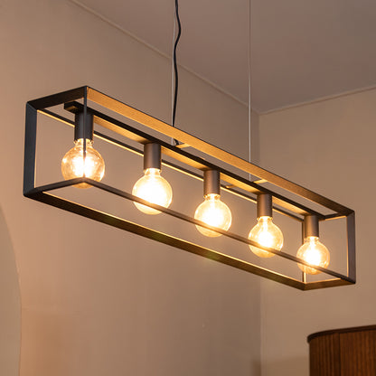 Hanglamp Tetto | Zwart Metaal — Vooraanzicht - sfeer