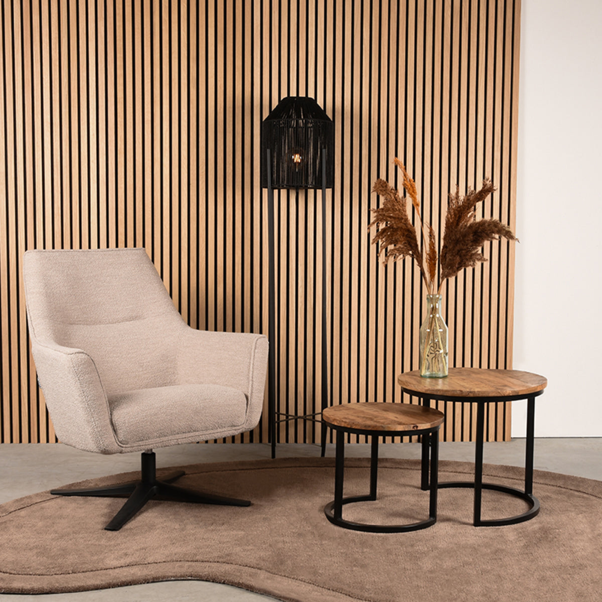 Vloerkleed Mody | Taupe | 160x230 cm — Algemene Sfeerfoto