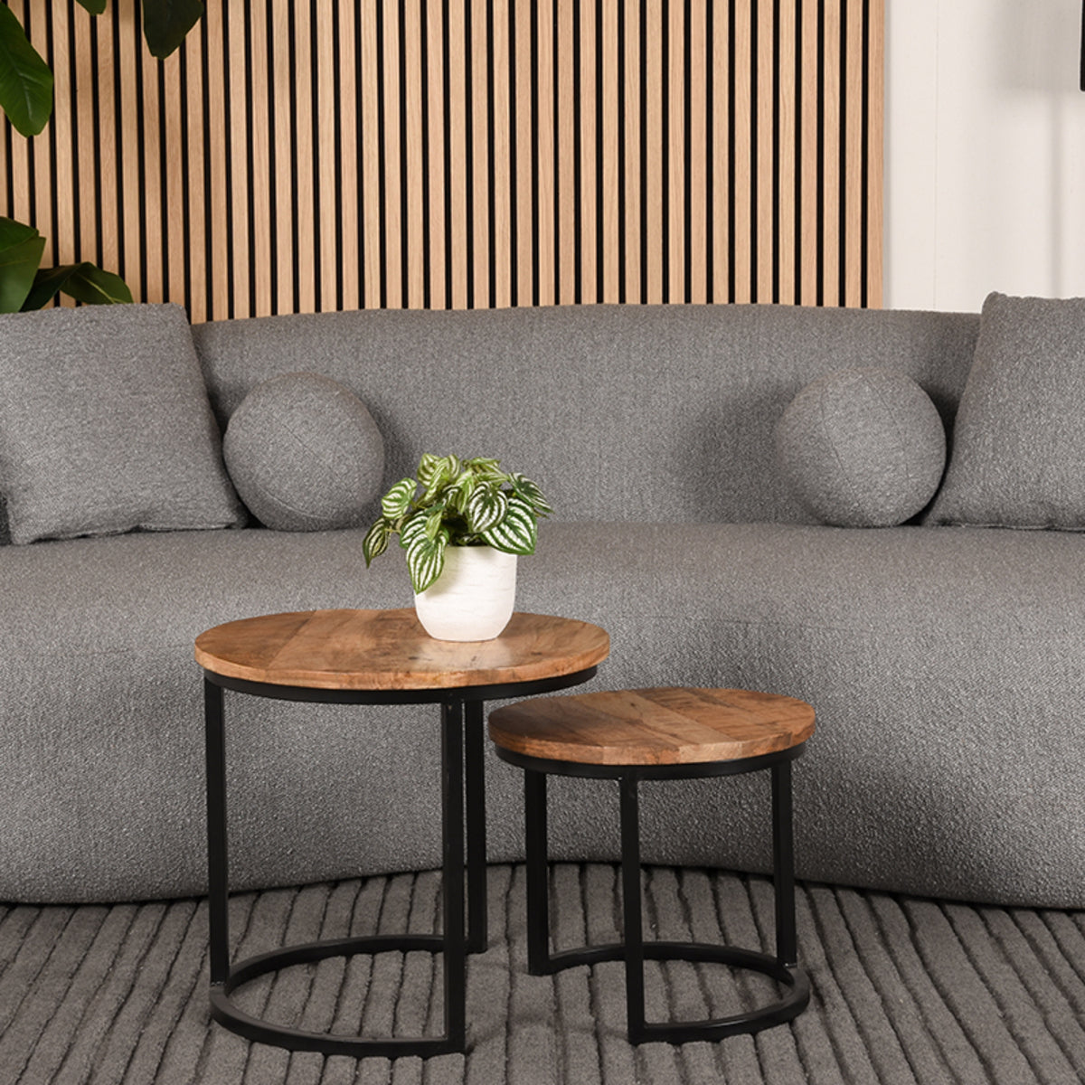Vloerkleed Luxy | Antraciet Wol | 200x300 cm — Algemene Sfeerfoto