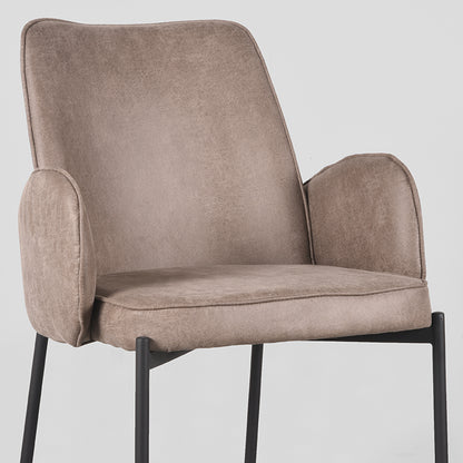 Eetkamerstoel Joni | Taupe Micro Suède — Detail