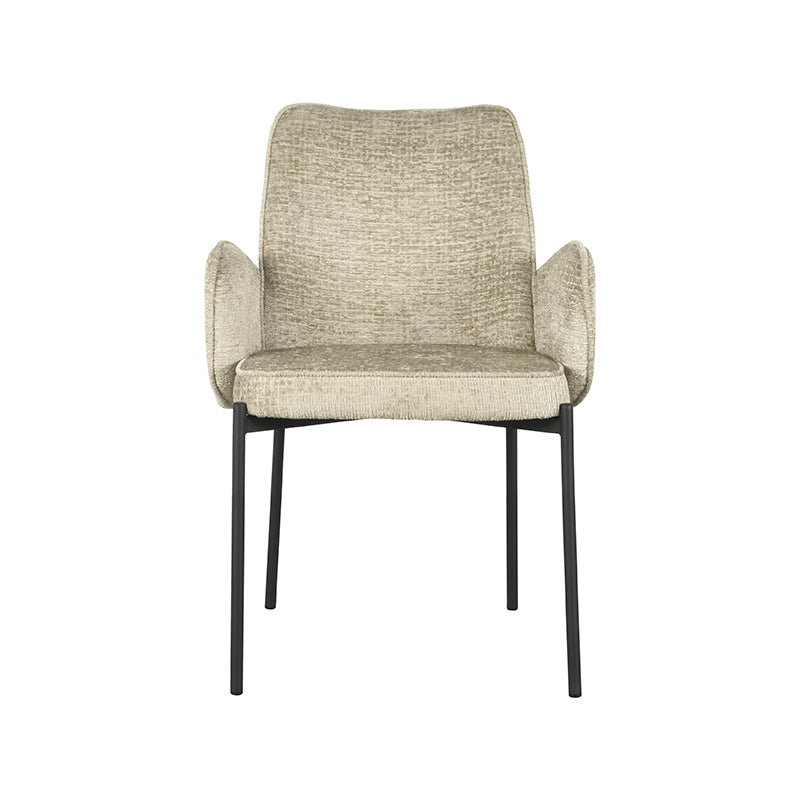 Eetkamerstoel Joni | Beige Elegance — Vooraanzicht - witfoto