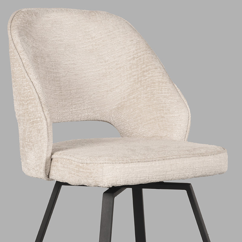 Eetkamerstoel Lewis | Crème Elegance — Zijaanzicht - witfoto