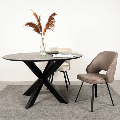 Eetkamerstoel Lewis | Taupe Microvezel — Algemene Sfeerfoto