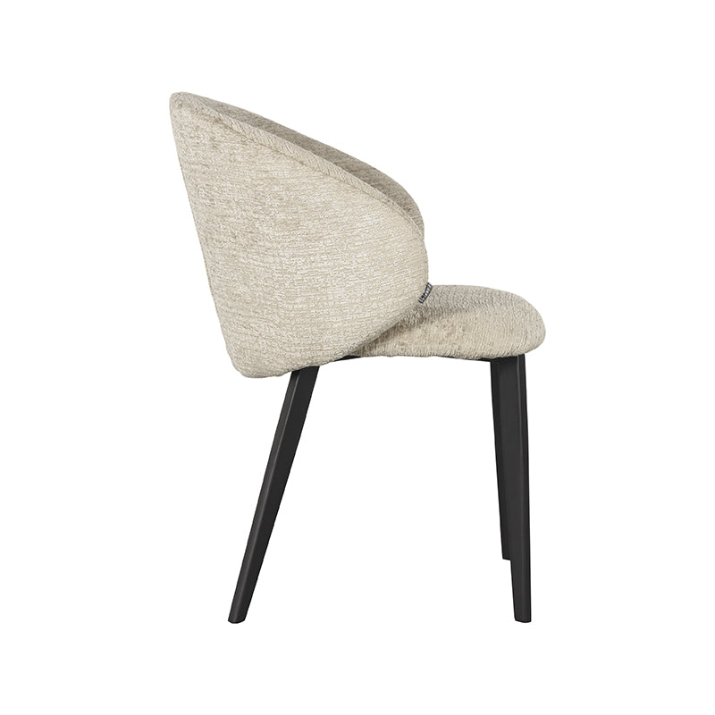 Eetkamerstoel Logan | Beige Elegance — Zijaanzicht - witfoto