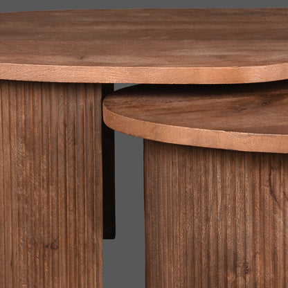 Salontafel Set Timon | Espresso Mangohout — Detail