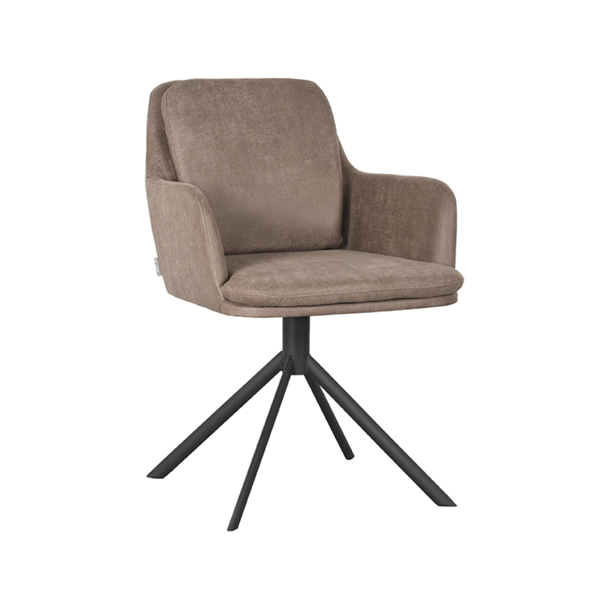 Eetkamerstoel Joy | Taupe Micro Suède — Vooraanzicht - witfoto