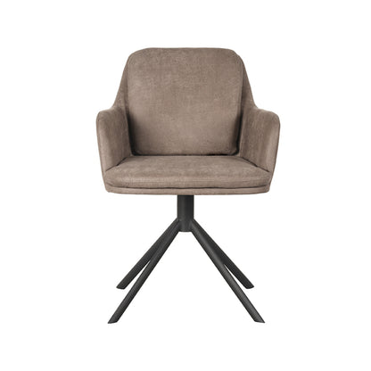 Eetkamerstoel Joy | Taupe Micro Suède — Vooraanzicht - witfoto