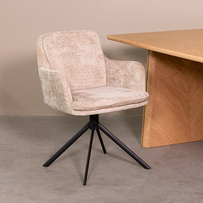 Eetkamerstoel Joy | Beige Elegance — Vooraanzicht - sfeer