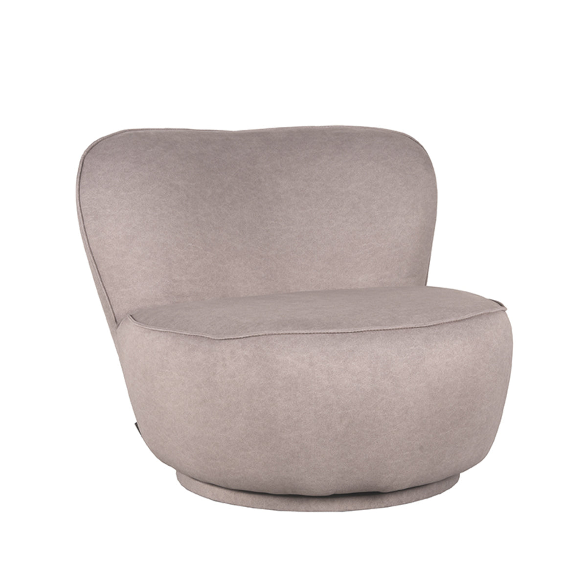 Fauteuil Bunny explore soft taupe, vooraanzicht op witte achtergrond