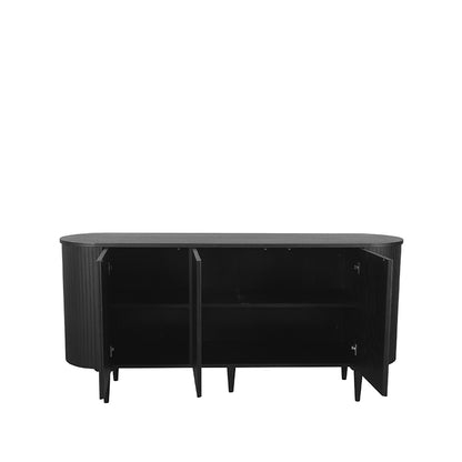 Dressoir Oliva zwart eikenhout magazijn leegverkoop, detail van de functie