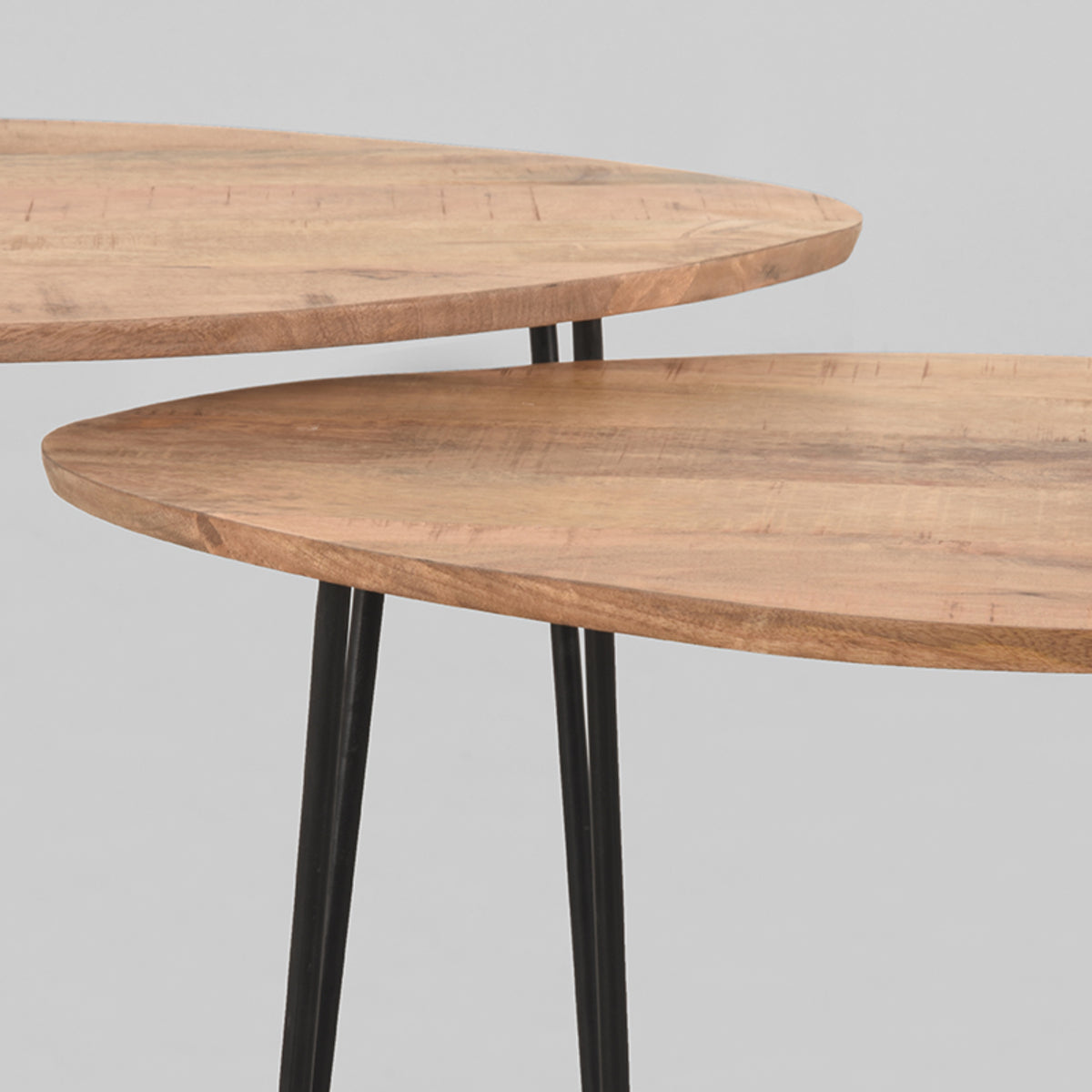 Salontafel Frisk | Naturel Mangohout — Zijaanzicht - witfoto