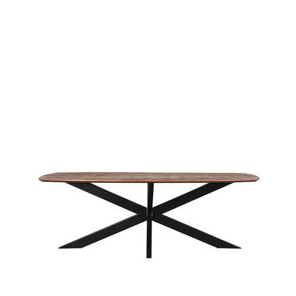 Eettafel Zane | Bruin Mangohout — Vooraanzicht - witfoto