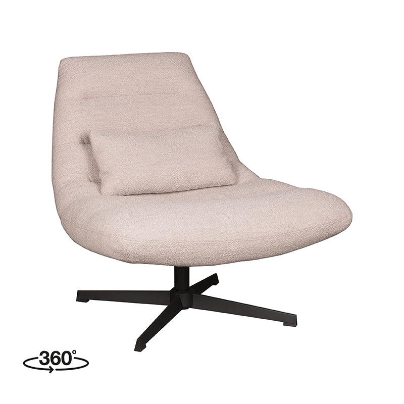 Fauteuil Nox | Naturel Bouclé — Zijaanzicht - witfoto