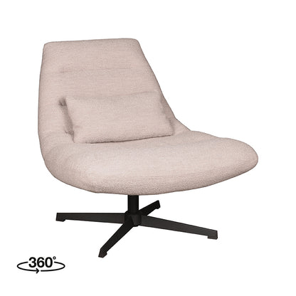 Fauteuil Nox | Naturel Bouclé — Zijaanzicht - witfoto