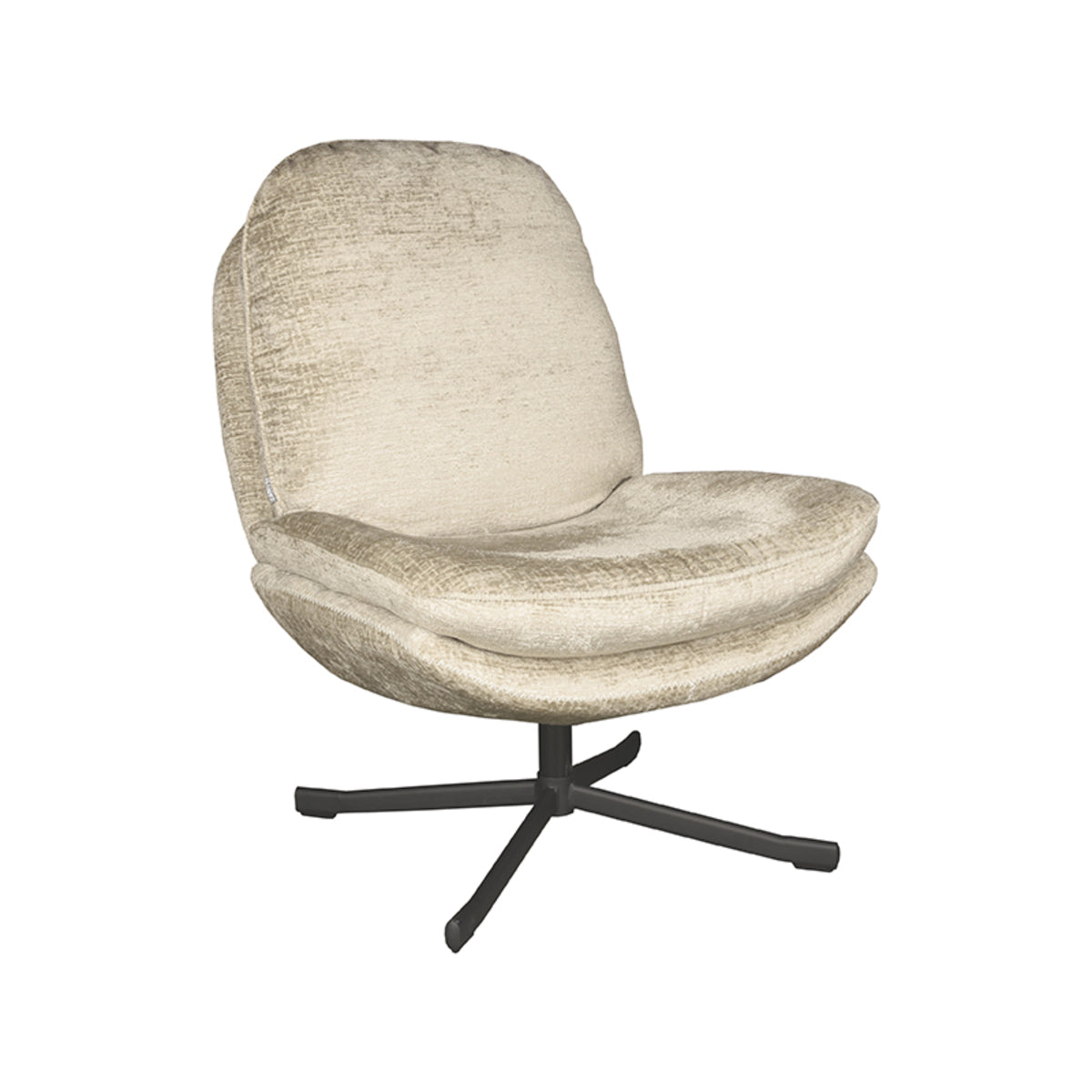 Fauteuil Noel | Beige Stof — Zijaanzicht - witfoto