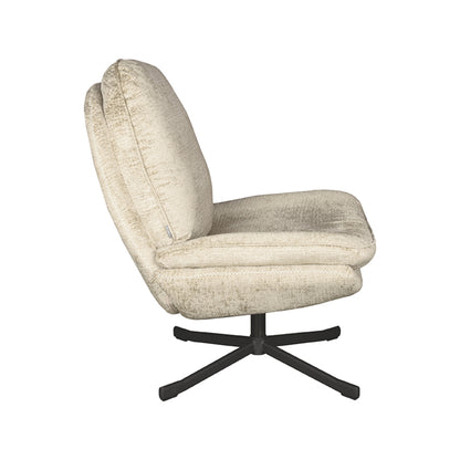 Fauteuil Noel | Beige Stof — Zijaanzicht - witfoto