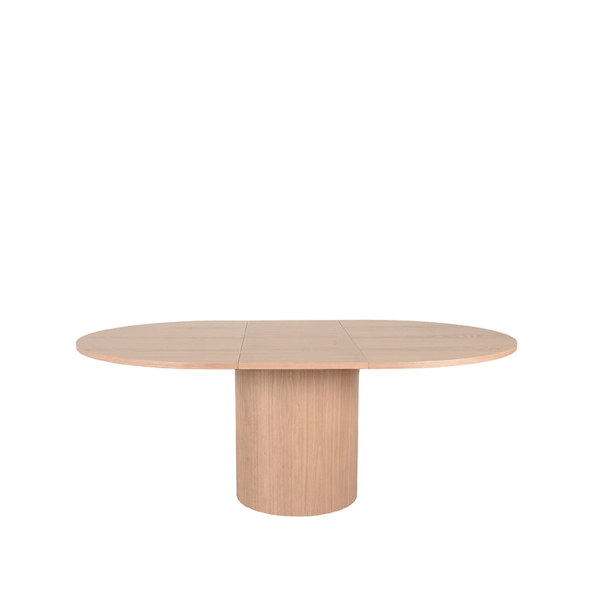 Eettafel Oliva | Uitschuifbaar | Naturel Eikenhout — Zijaanzicht - witfoto