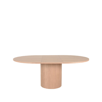 Eettafel Oliva | Uitschuifbaar | Naturel Eikenhout — Zijaanzicht - witfoto