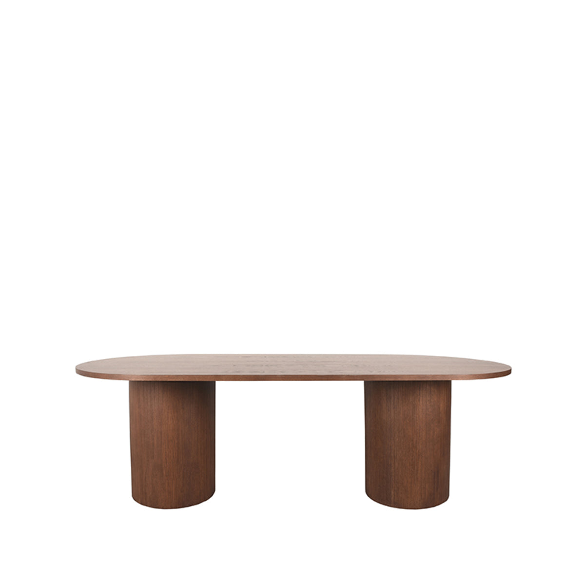 Eettafel Oliva | Ovaal | Walnoot Eikenhout — Vooraanzicht - witfoto