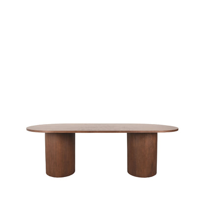 Eettafel Oliva | Ovaal | Walnoot Eikenhout — Vooraanzicht - witfoto