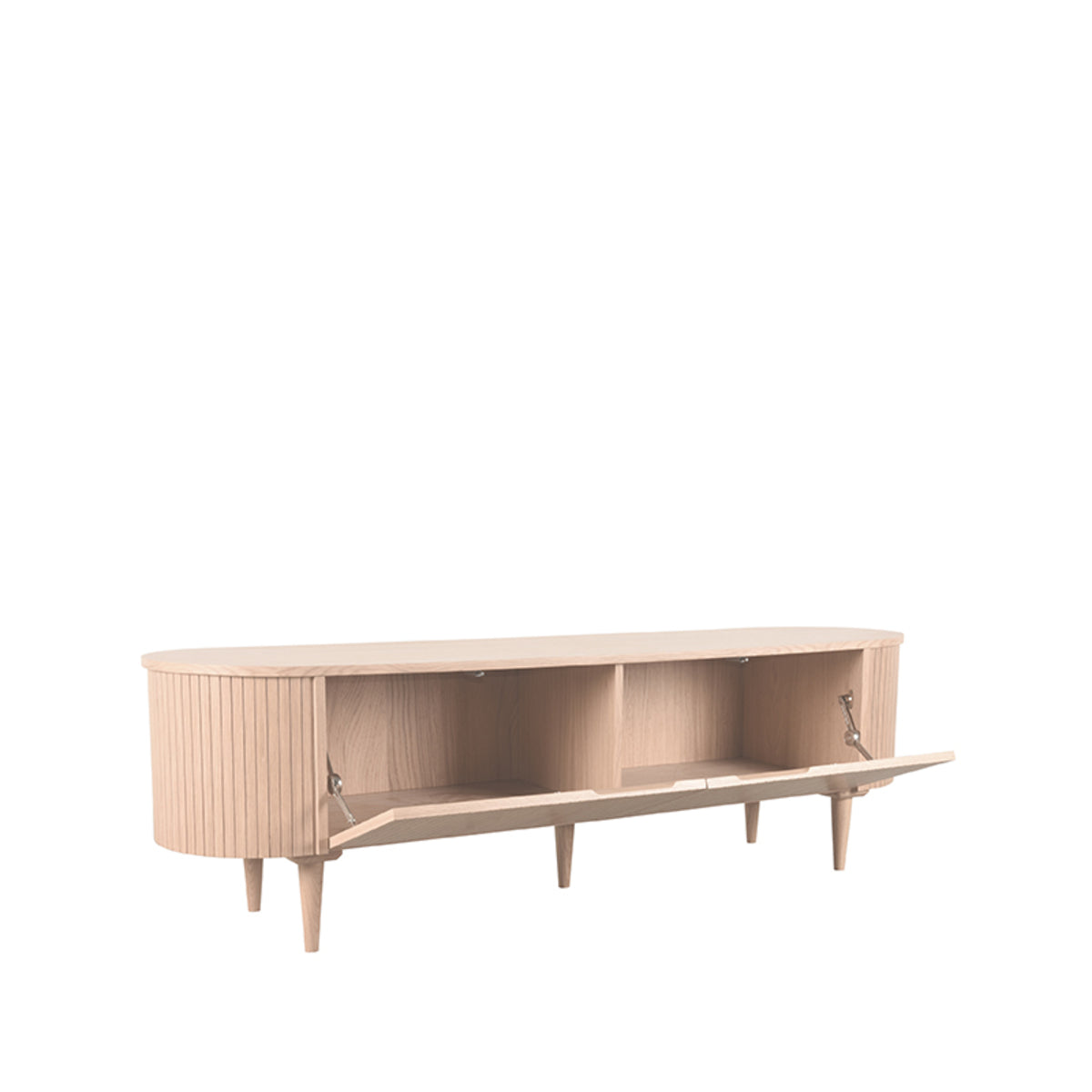 TV-Meubel Oliva naturel eikenhout, detail van de functie