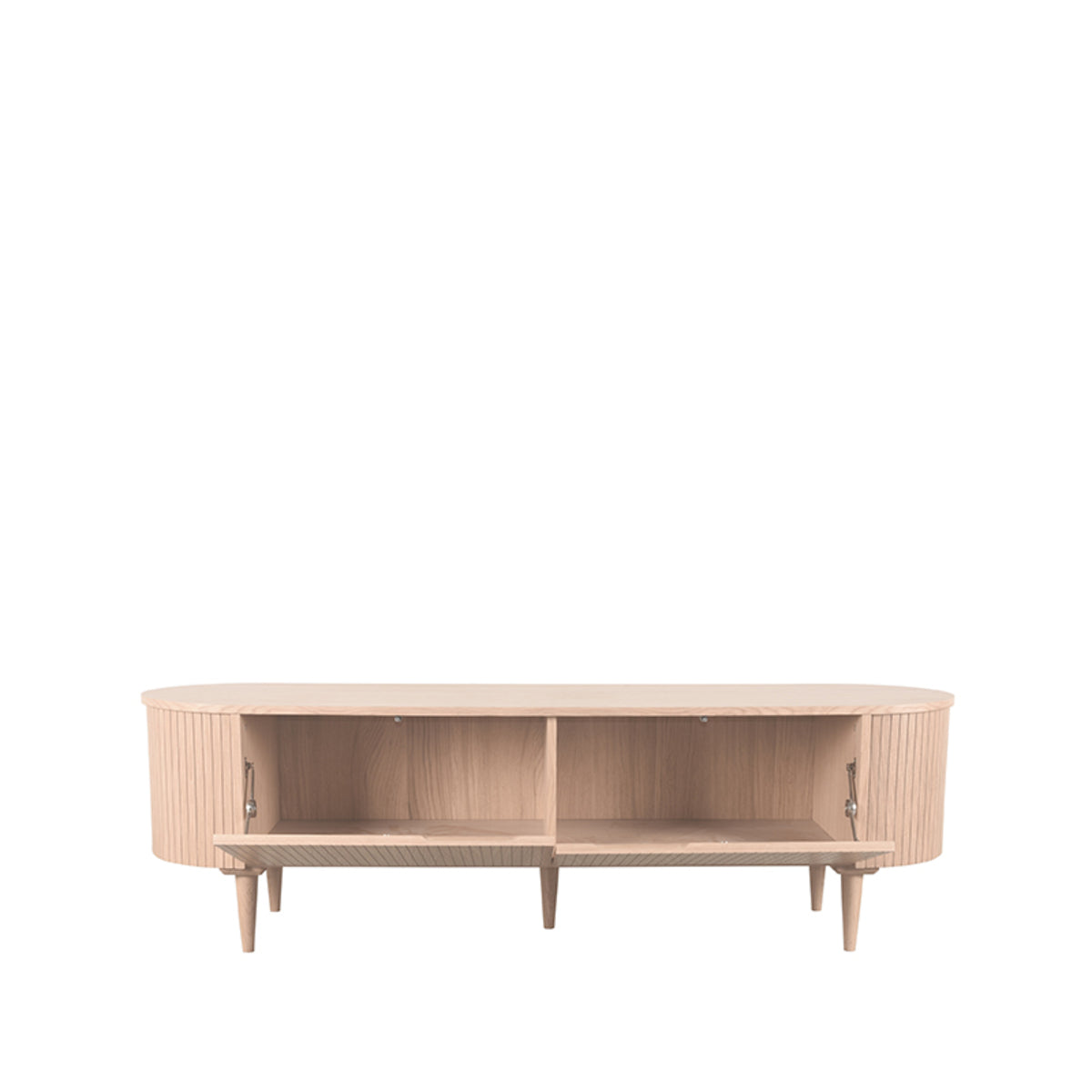 TV-Meubel Oliva naturel eikenhout, detail van de functie