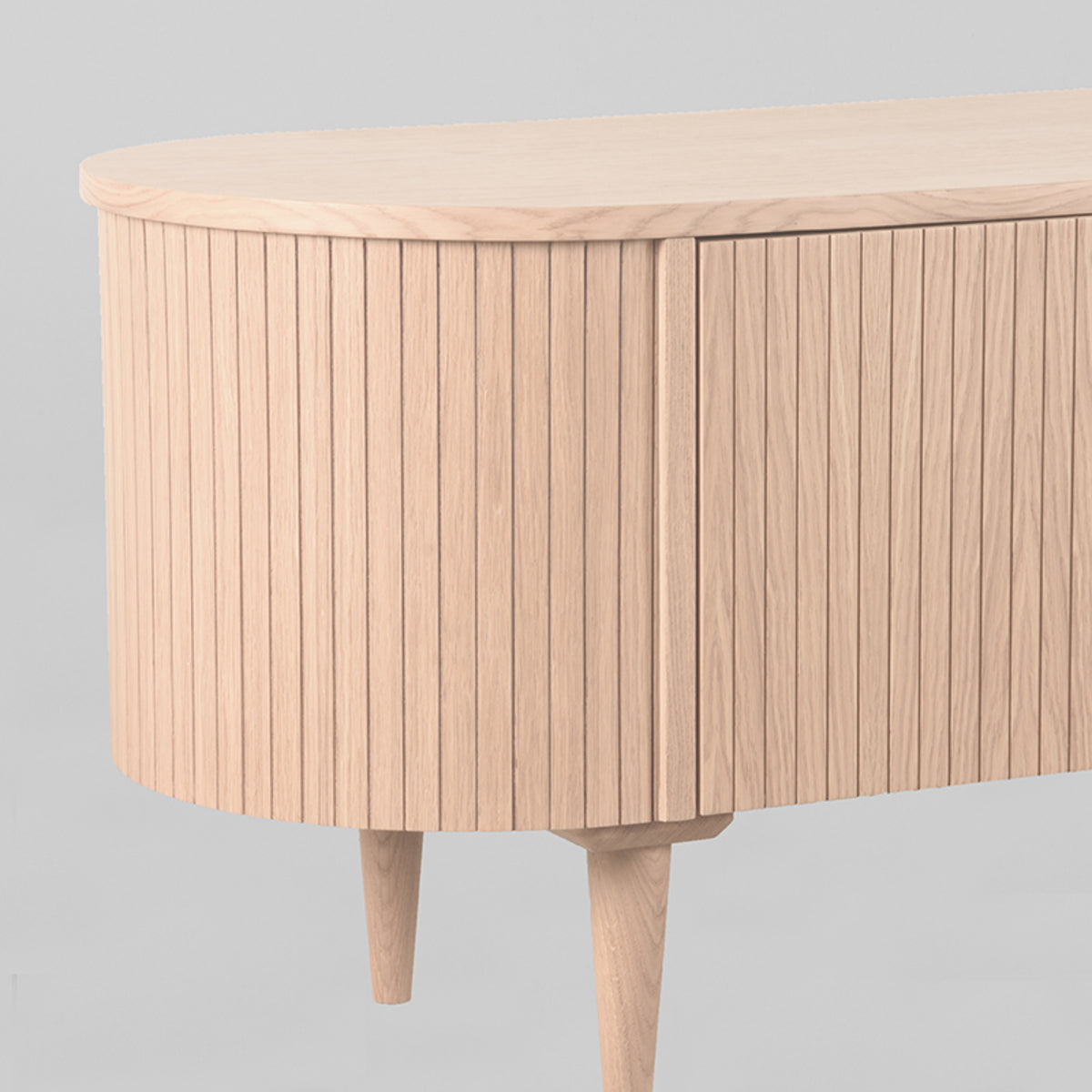 TV-Meubel Oliva naturel eikenhout, detail van het materiaal
