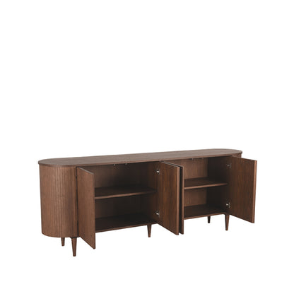 Dressoir Oliva walnoot eikenhout, detail van de functie