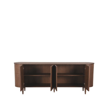 Dressoir Oliva walnoot eikenhout, detail van de functie