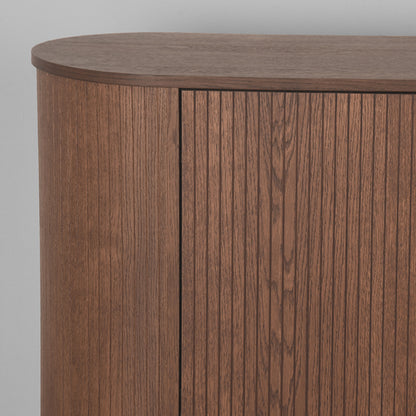 Dressoir Oliva walnoot eikenhout, detail van het materiaal