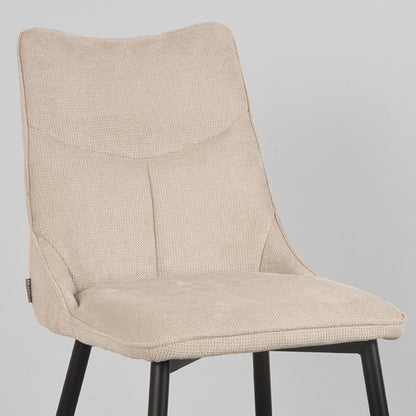 Eetkamerstoel Riv naturel cato magazijn leegverkoop, detail van het materiaal