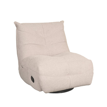 Relaxfauteuil Take It Easy naturel bouclé, schuin vooraanzicht op witte achtergrond