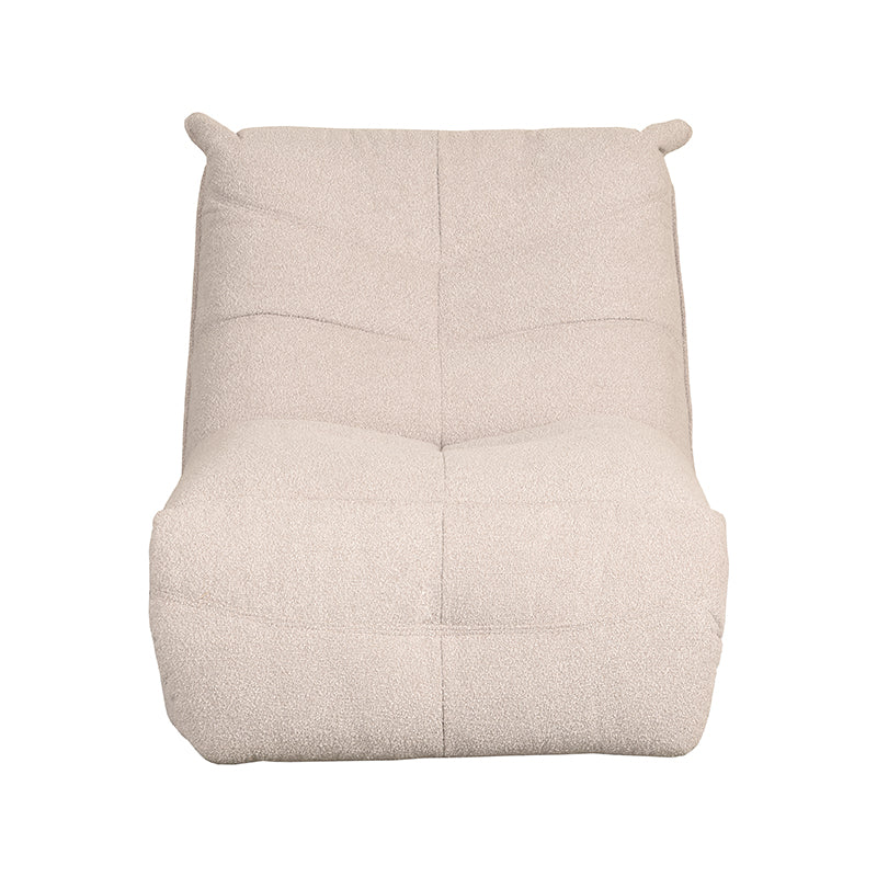 Relaxfauteuil Take It Easy naturel bouclé, vooraanzicht op witte achtergrond